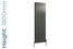 RE-A-CSN180028AD-TH - Reina Casina Aluminium Designer Anthracite Double Vertical Radiator H1800mm X W470mm RE-A-CSN180028AD-TH - Reina Casina Aluminium Designer Anthracite Double Vertical Radiator H1800mm X W470mm